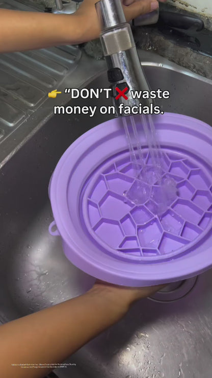 Foldable Face Wash Basin with Built-in Ice Tray